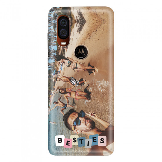 MOTOROLA by LENOVO - Moto One Vision - Soft Clear Case - Besties Phone Case