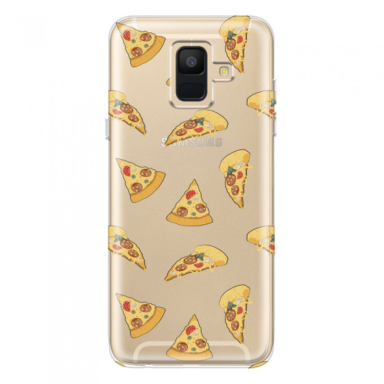 SAMSUNG - Galaxy A6 2018 - Soft Clear Case - Pizza Phone Case