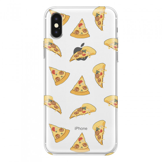 APPLE - iPhone XS - Soft Clear Case - Pizza Phone Case