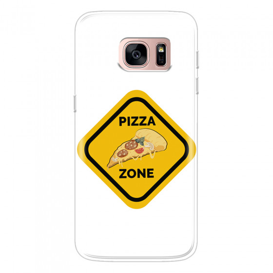 SAMSUNG - Galaxy S7 - Soft Clear Case - Pizza Zone Phone Case