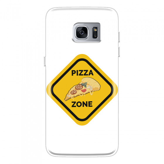 SAMSUNG - Galaxy S7 Edge - Soft Clear Case - Pizza Zone Phone Case