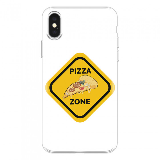APPLE - iPhone X - Soft Clear Case - Pizza Zone Phone Case