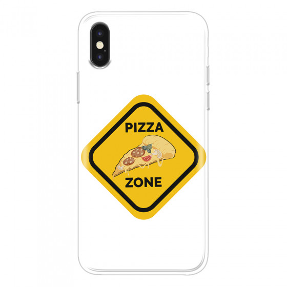 APPLE - iPhone XS Max - Soft Clear Case - Pizza Zone Phone Case