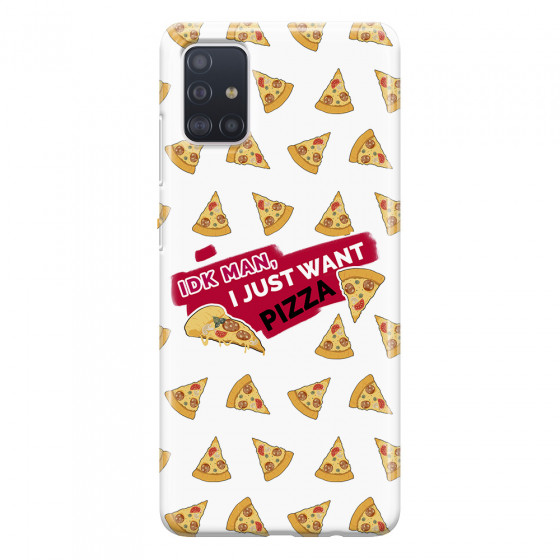 SAMSUNG - Galaxy A71 - Soft Clear Case - Want Pizza Men Phone Case