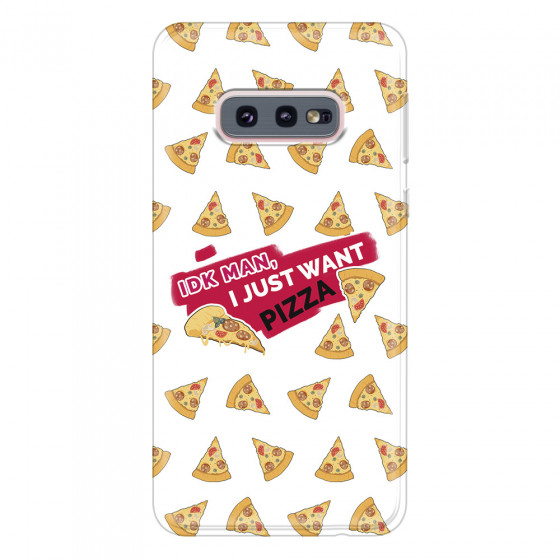 SAMSUNG - Galaxy S10e - Soft Clear Case - Want Pizza Men Phone Case