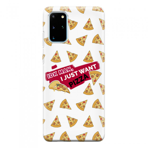 SAMSUNG - Galaxy S20 - Soft Clear Case - Want Pizza Men Phone Case