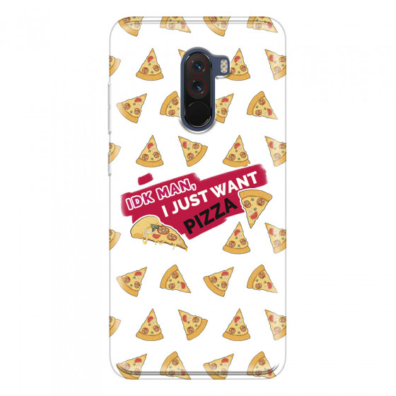 XIAOMI - Pocophone F1 - Soft Clear Case - Want Pizza Men Phone Case