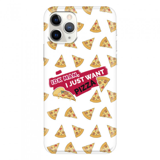 APPLE - iPhone 11 Pro Max - Soft Clear Case - Want Pizza Men Phone Case