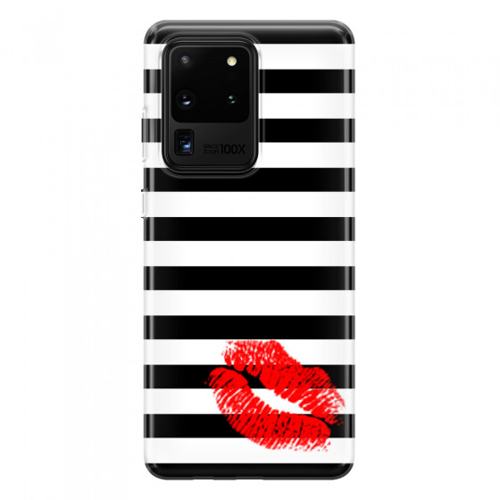 SAMSUNG - Galaxy S20 Ultra - Soft Clear Case - B&W Lipstick