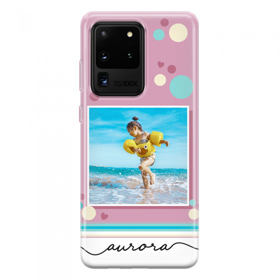 SAMSUNG - Galaxy S20 Ultra - Soft Clear Case - Cute Dots Photo Case