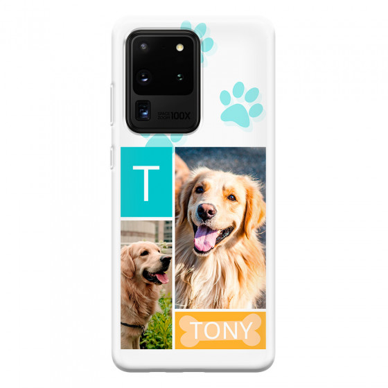 SAMSUNG - Galaxy S20 Ultra - Soft Clear Case - Dog Collage