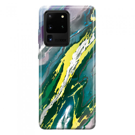 SAMSUNG - Galaxy S20 Ultra - Soft Clear Case - Marble Rainforest Green