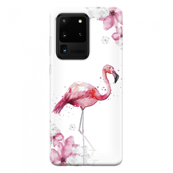 SAMSUNG - Galaxy S20 Ultra - Soft Clear Case - Pink Tropes