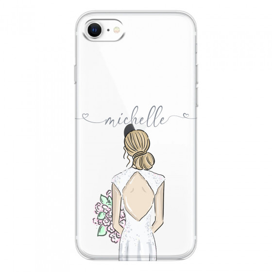 APPLE - iPhone SE 2020 - Soft Clear Case - Bride To Be Blonde II. Dark