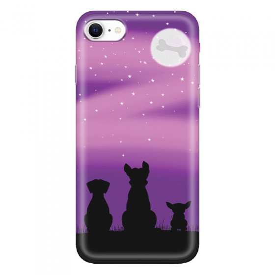 APPLE - iPhone SE 2020 - Soft Clear Case - Dog's Desire Violet Sky