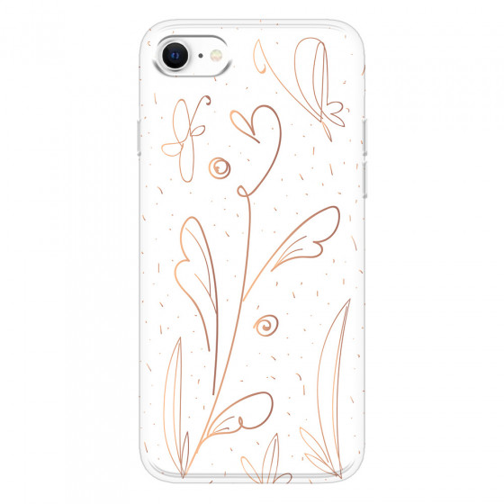 APPLE - iPhone SE 2020 - Soft Clear Case - Flowers In Style