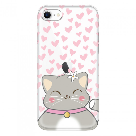 APPLE - iPhone SE 2020 - Soft Clear Case - Kitty