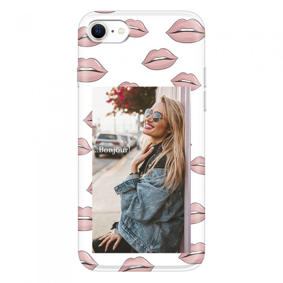APPLE - iPhone SE 2020 - Soft Clear Case - Teenage Kiss Phone Case