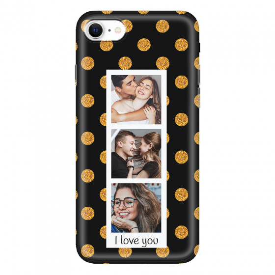 APPLE - iPhone SE 2020 - Soft Clear Case - Triple Love Dots Photo