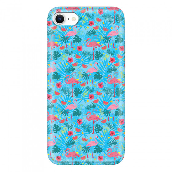 APPLE - iPhone SE 2020 - Soft Clear Case - Tropical Flamingo IV