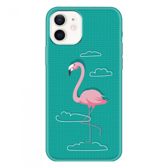 APPLE - iPhone 12 Mini - Soft Clear Case - Cartoon Flamingo