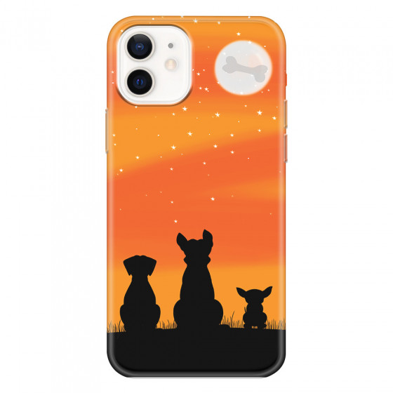 APPLE - iPhone 12 Mini - Soft Clear Case - Dog's Desire Orange Sky