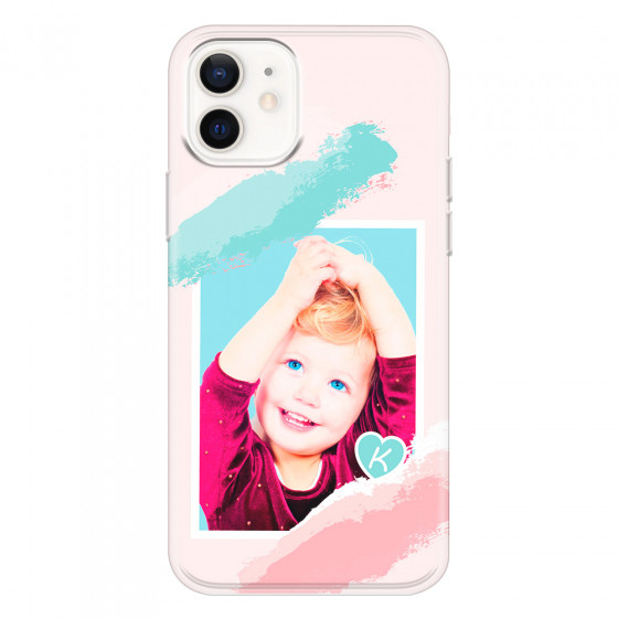 APPLE - iPhone 12 Mini - Soft Clear Case - Kids Initial Photo