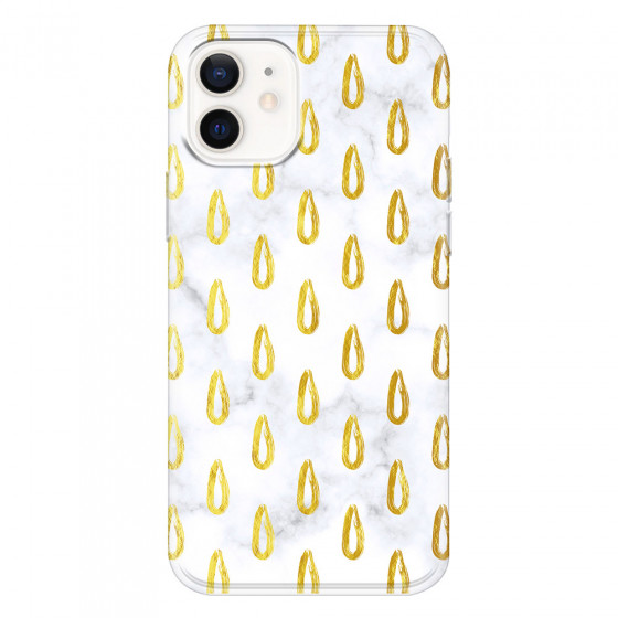APPLE - iPhone 12 Mini - Soft Clear Case - Marble Drops