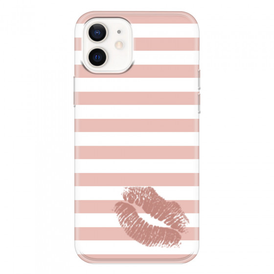 APPLE - iPhone 12 Mini - Soft Clear Case - Pink Lipstick