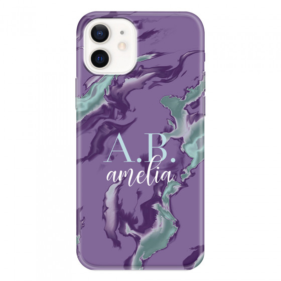 APPLE - iPhone 12 Mini - Soft Clear Case - Streamflow Violet Ocean