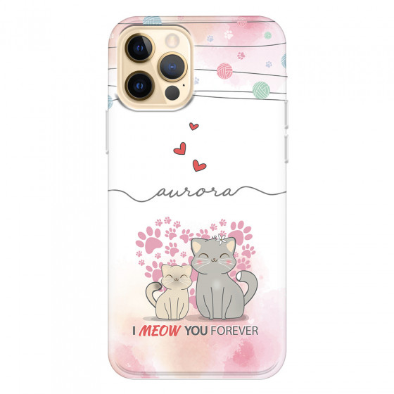 APPLE - iPhone 12 Pro - Soft Clear Case - I Meow You Forever