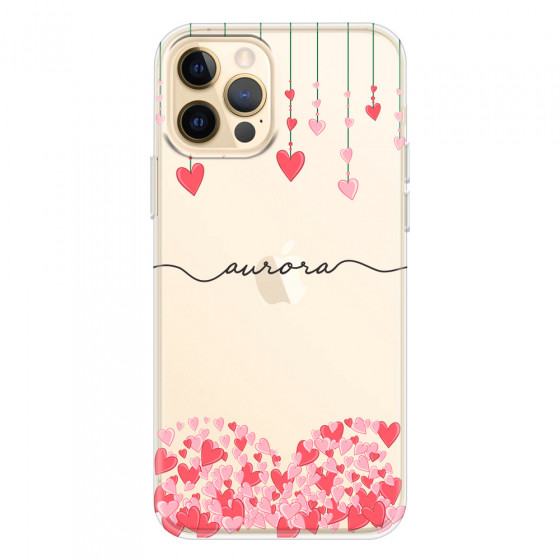 APPLE - iPhone 12 Pro - Soft Clear Case - Love Hearts Strings