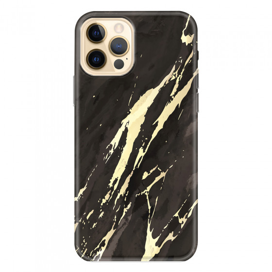 APPLE - iPhone 12 Pro - Soft Clear Case - Marble Ivory Black