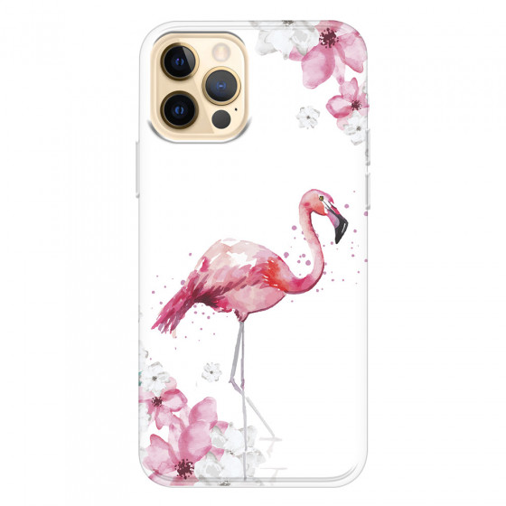 APPLE - iPhone 12 Pro - Soft Clear Case - Pink Tropes