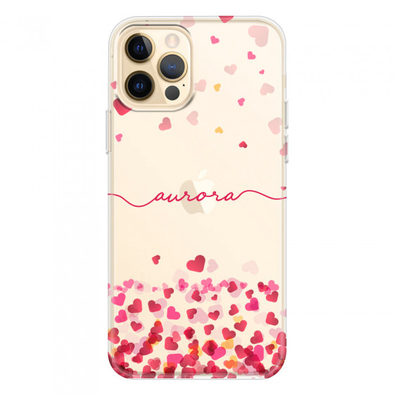 APPLE - iPhone 12 Pro - Soft Clear Case - Scattered Hearts