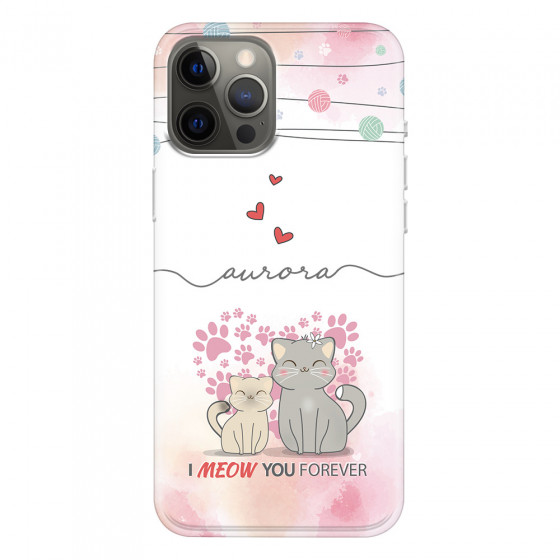 APPLE - iPhone 12 Pro Max - Soft Clear Case - I Meow You Forever