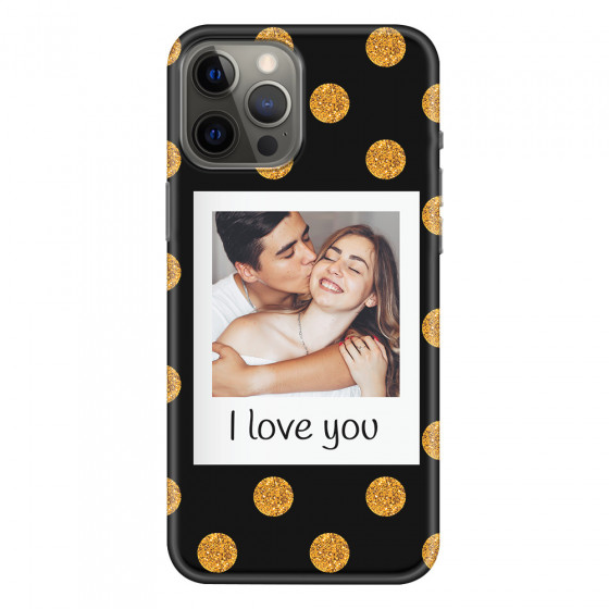 APPLE - iPhone 12 Pro Max - Soft Clear Case - Single Love Dots Photo