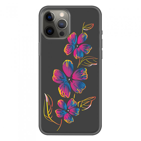 APPLE - iPhone 12 Pro Max - Soft Clear Case - Spring Flowers In The Dark