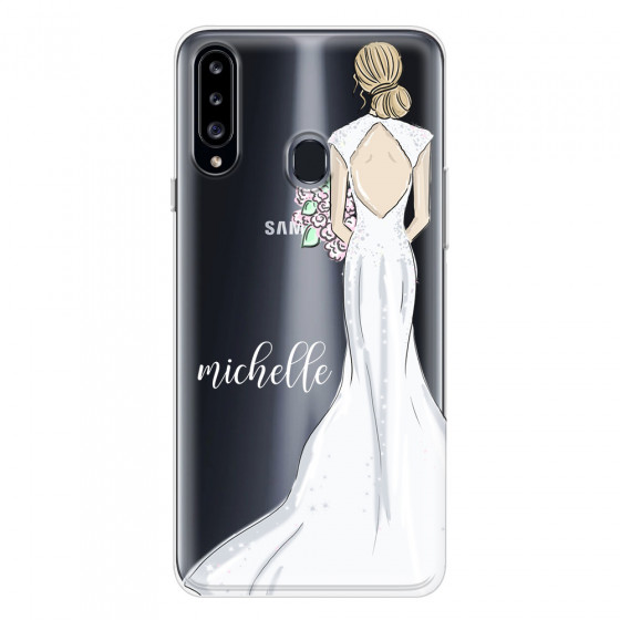 SAMSUNG - Galaxy A20S - Soft Clear Case - Bride To Be Blonde