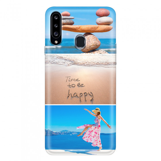 SAMSUNG - Galaxy A20S - Soft Clear Case - Collage of 3