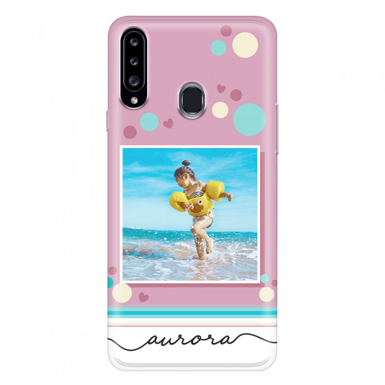 SAMSUNG - Galaxy A20S - Soft Clear Case - Cute Dots Photo Case