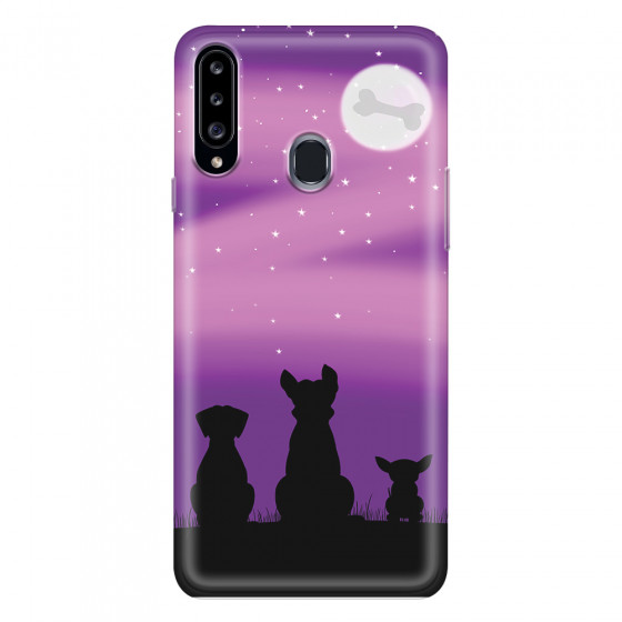 SAMSUNG - Galaxy A20S - Soft Clear Case - Dog's Desire Violet Sky