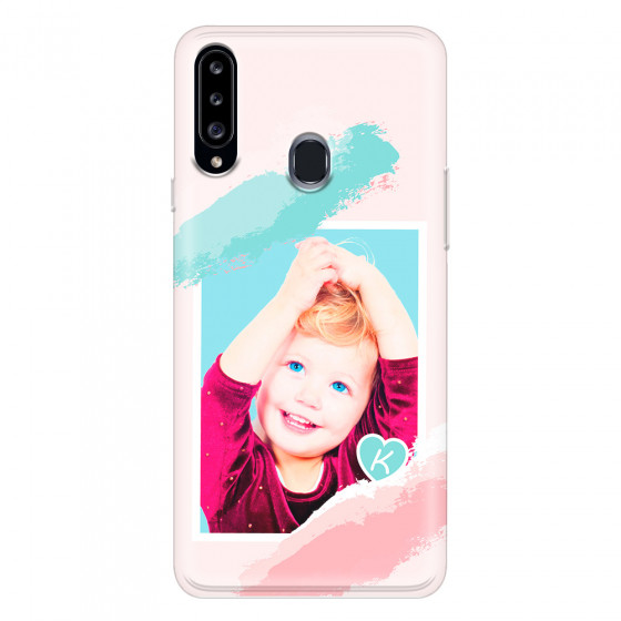 SAMSUNG - Galaxy A20S - Soft Clear Case - Kids Initial Photo