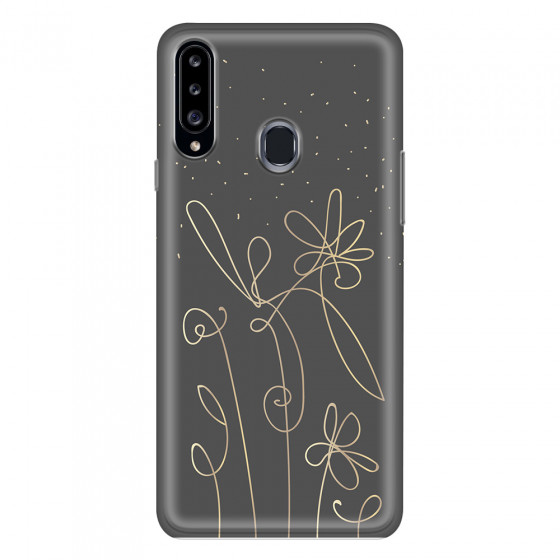 SAMSUNG - Galaxy A20S - Soft Clear Case - Midnight Flowers