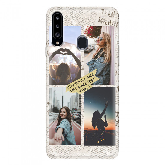 SAMSUNG - Galaxy A20S - Soft Clear Case - Newspaper Vibes Phone Case