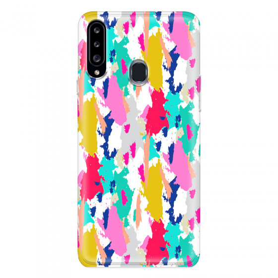 SAMSUNG - Galaxy A20S - Soft Clear Case - Paint Strokes