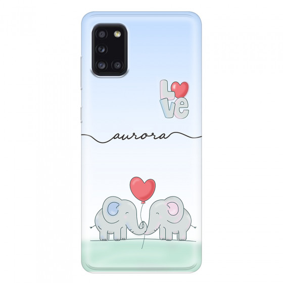 SAMSUNG - Galaxy A31 - Soft Clear Case - Elephants in Love