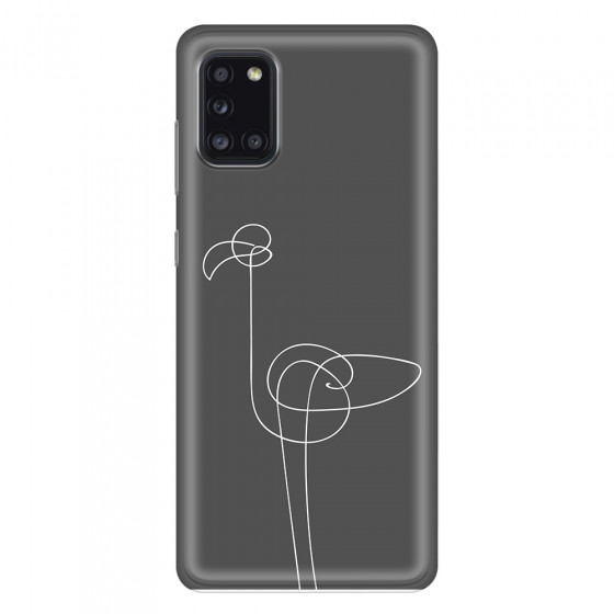 SAMSUNG - Galaxy A31 - Soft Clear Case - Flamingo Drawing