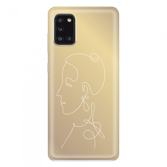 SAMSUNG - Galaxy A31 - Soft Clear Case - Golden Lady