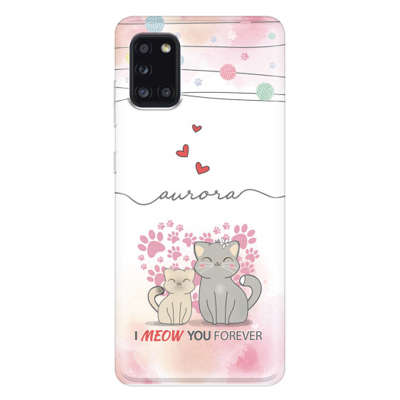 SAMSUNG - Galaxy A31 - Soft Clear Case - I Meow You Forever